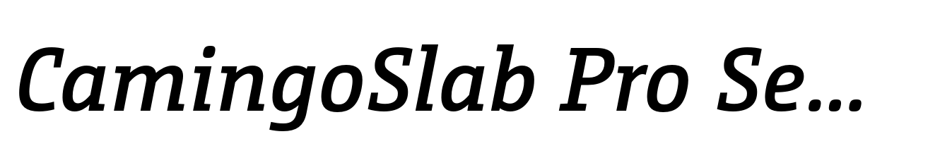 CamingoSlab Pro SemiBold Italic